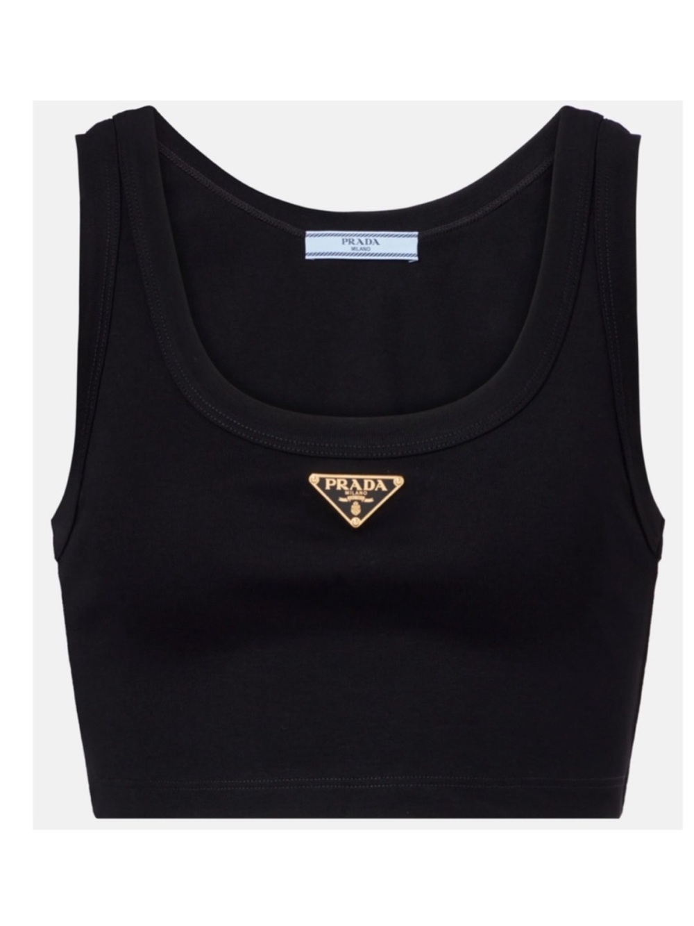 PRADA logo cropped tank top - Picture 1 of 9